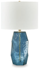3 Brothers Decor - Ashley Furniture - Tallow Lighting - Glass Table Lamp (1/CN) / Blue - L430854