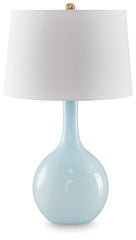 3 Brothers Decor - Ashley Furniture - Rylanton Lighting - Glass Table Lamp (1/CN) / Aqua - L430874