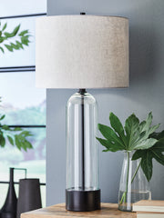 3 Brothers Decor - Ashley Furniture - Kerrbrook Lighting - Glass Table Lamp (1/CN) / Clear/Black - L430944