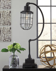 3 Brothers Decor - Ashley Furniture - Jae Lighting - Metal Desk Lamp (1/CN) / Antique Black - L734232