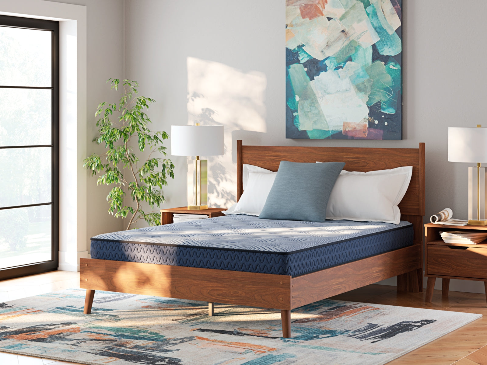 3 Brothers Decor - Ashley Furniture - Peak 2.0 Bonnell Mattresses - Twin / Light Blue - M20111