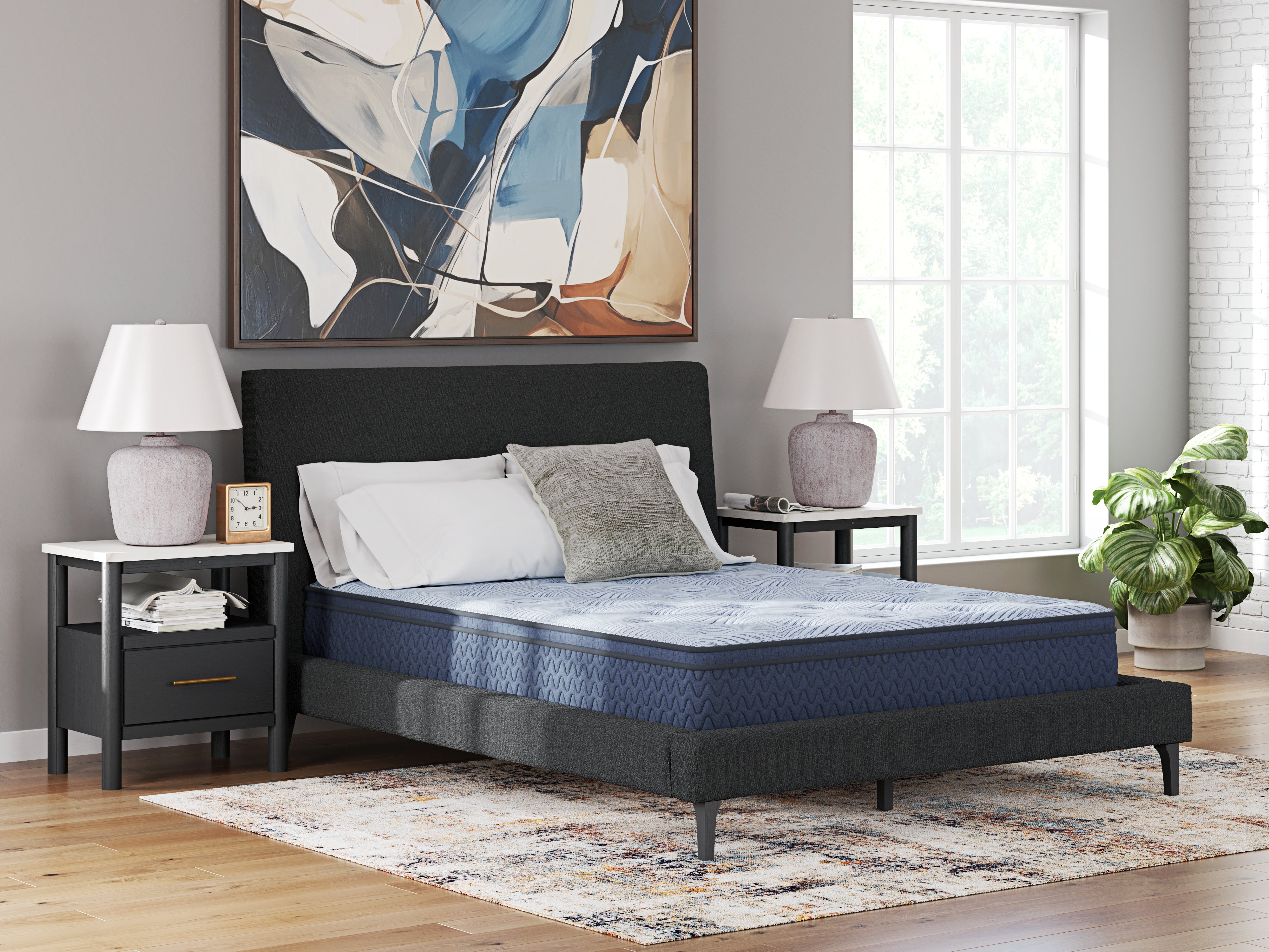 3 Brothers Decor - Ashley Furniture - Peak 2.0 12 Hybrid Mattresses - Queen / Light Blue - M20331