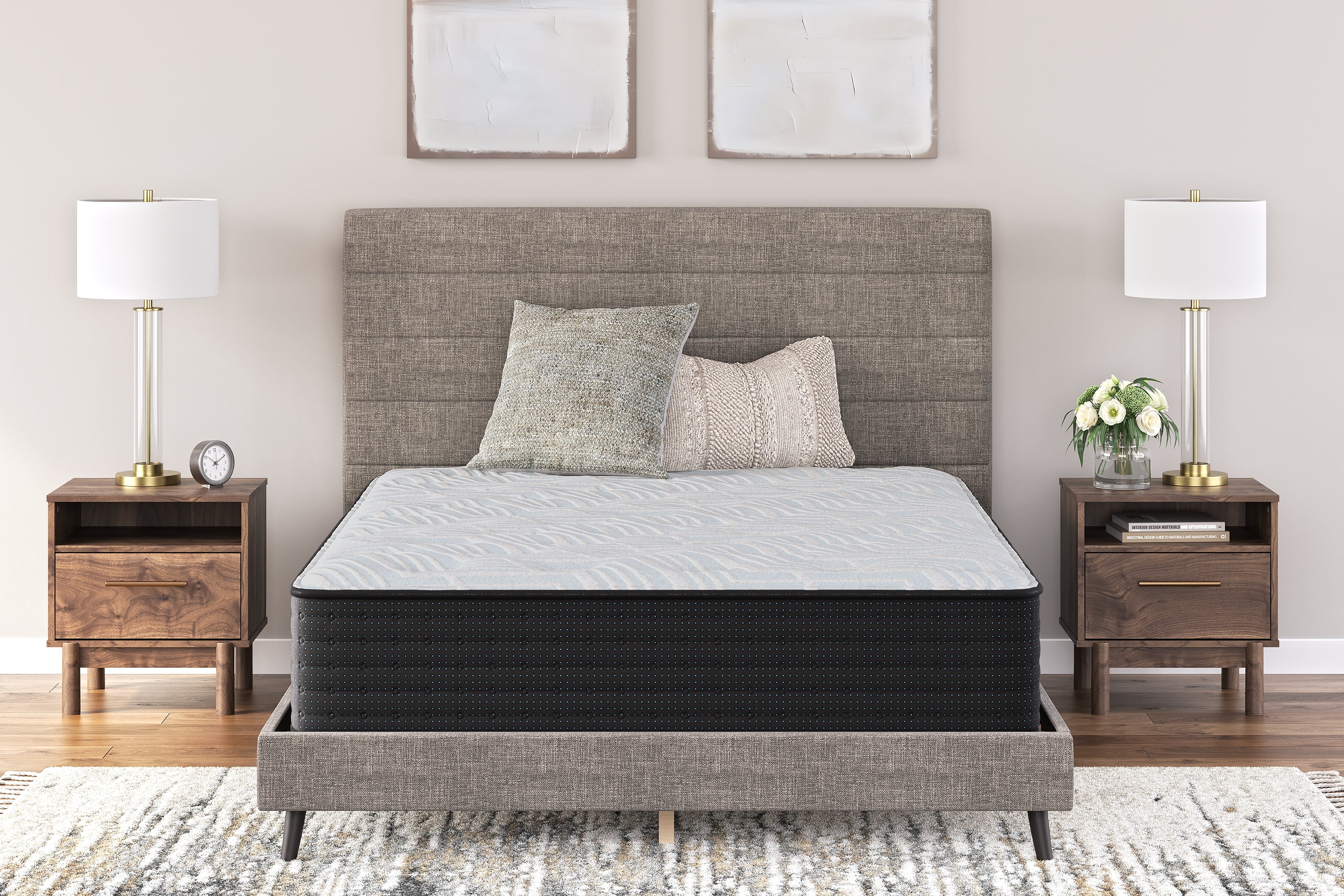 3 Brothers Decor - Ashley Furniture - Palisades Plush Mattresses - California King / Gray/Blue - M41651