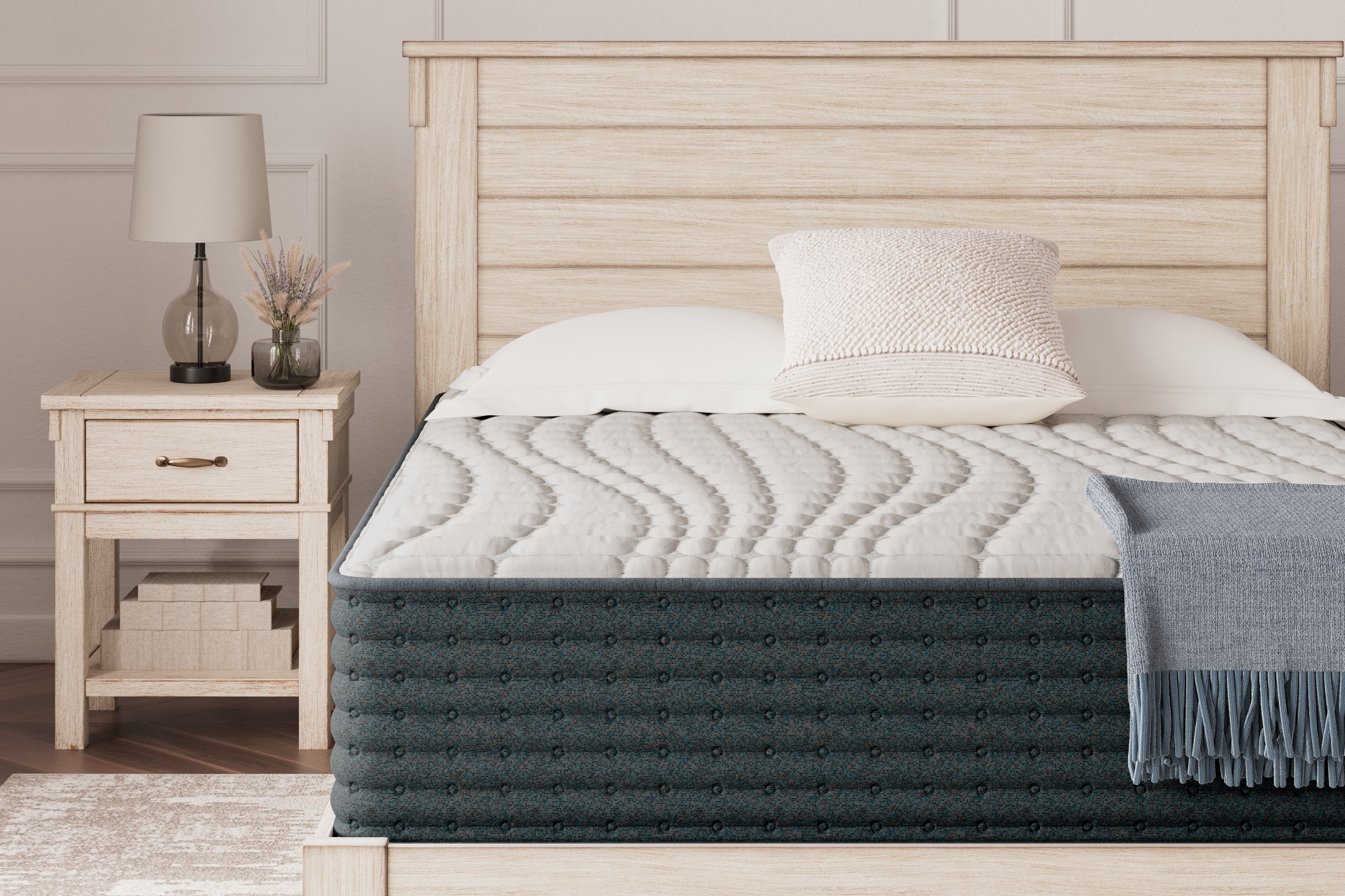 3 Brothers Decor - Ashley Furniture - Hybrid 1300 Mattresses - California King / White - M43651