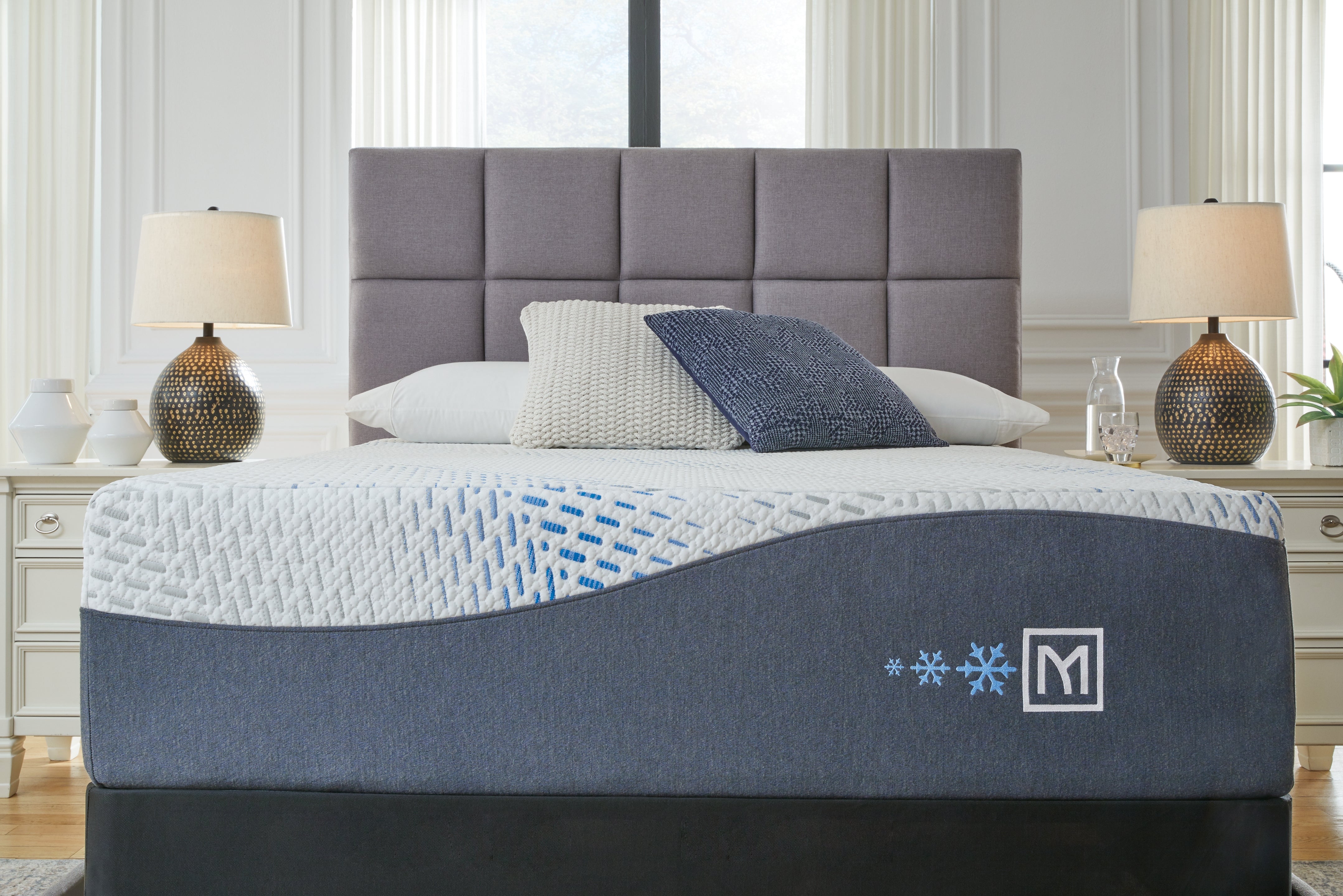 3 Brothers Decor - Ashley Furniture - Millennium Cushion Firm Gel Memory Foam Hybrid Mattresses - California King / White - M50751