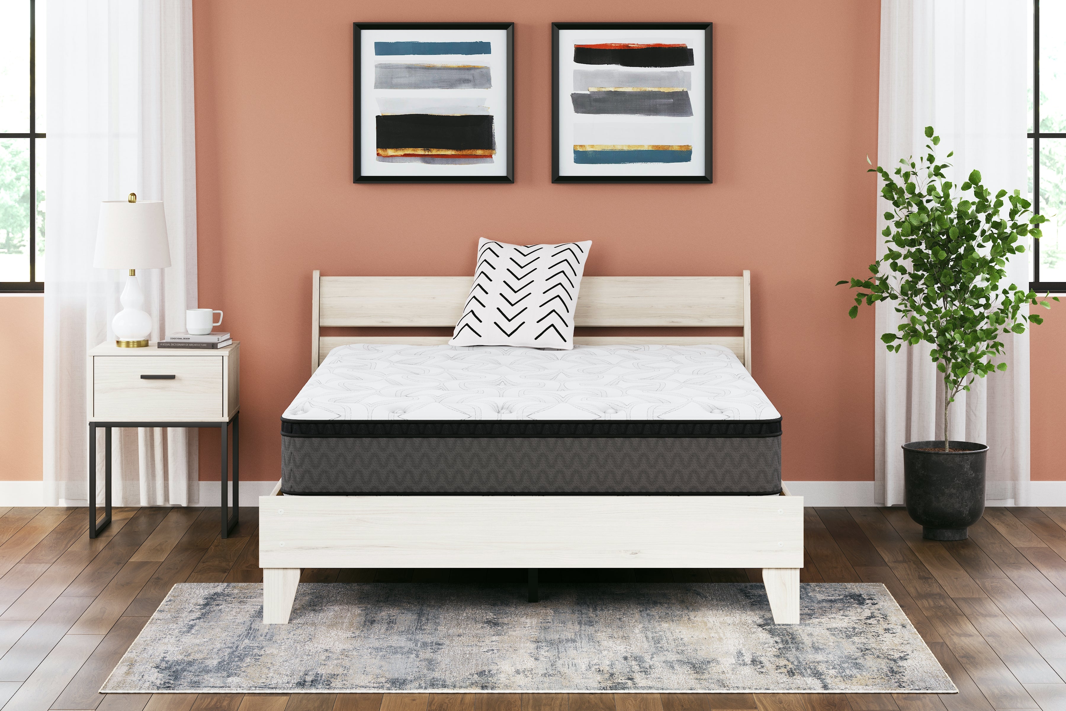 3 Brothers Decor - Ashley Furniture - 12 Inch Pocketed Hybrid Mattresses - Twin / White - M59011