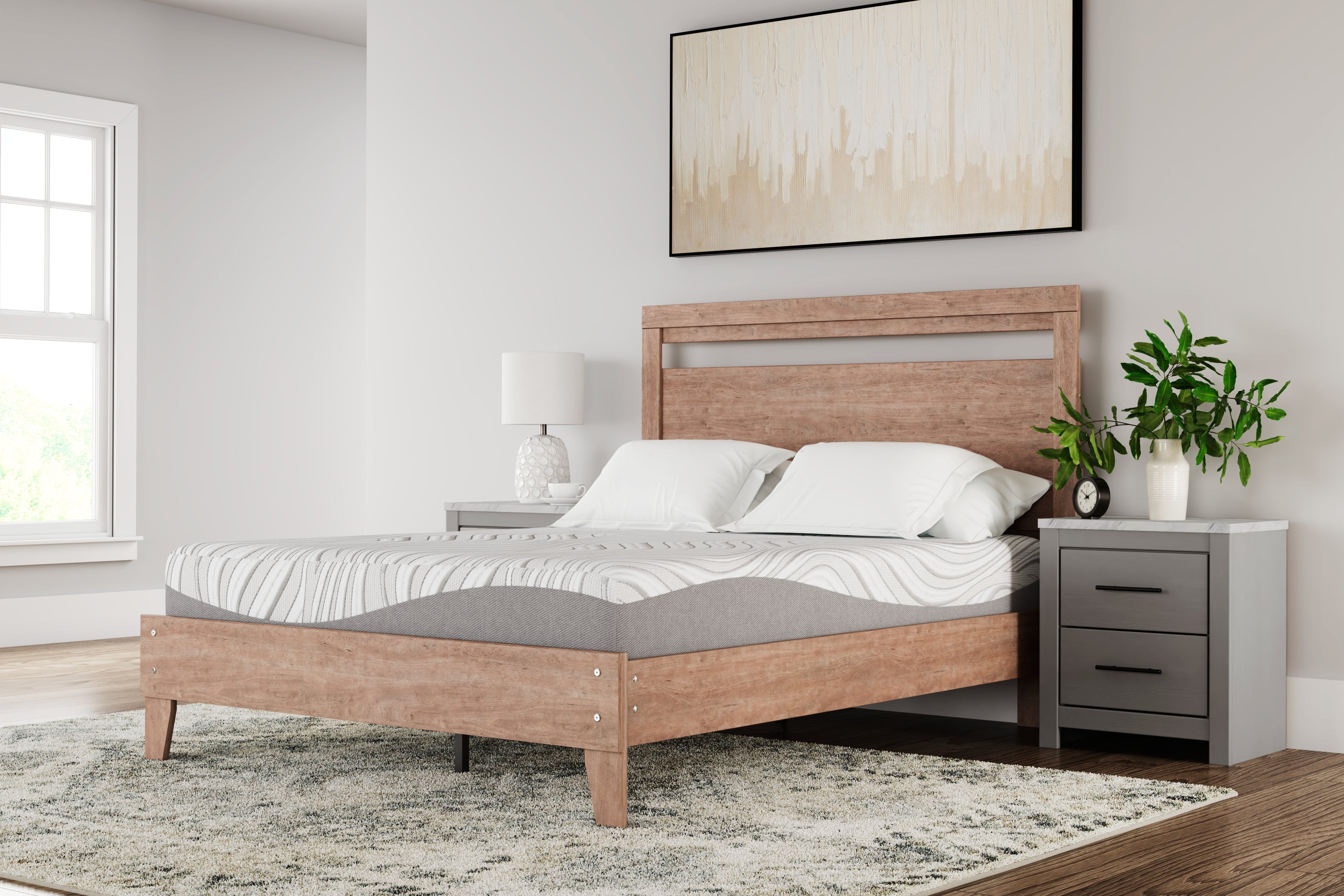 3 Brothers Decor - Ashley Furniture - 10 Inch Memory Foam Mattresses - Full / White - M59221