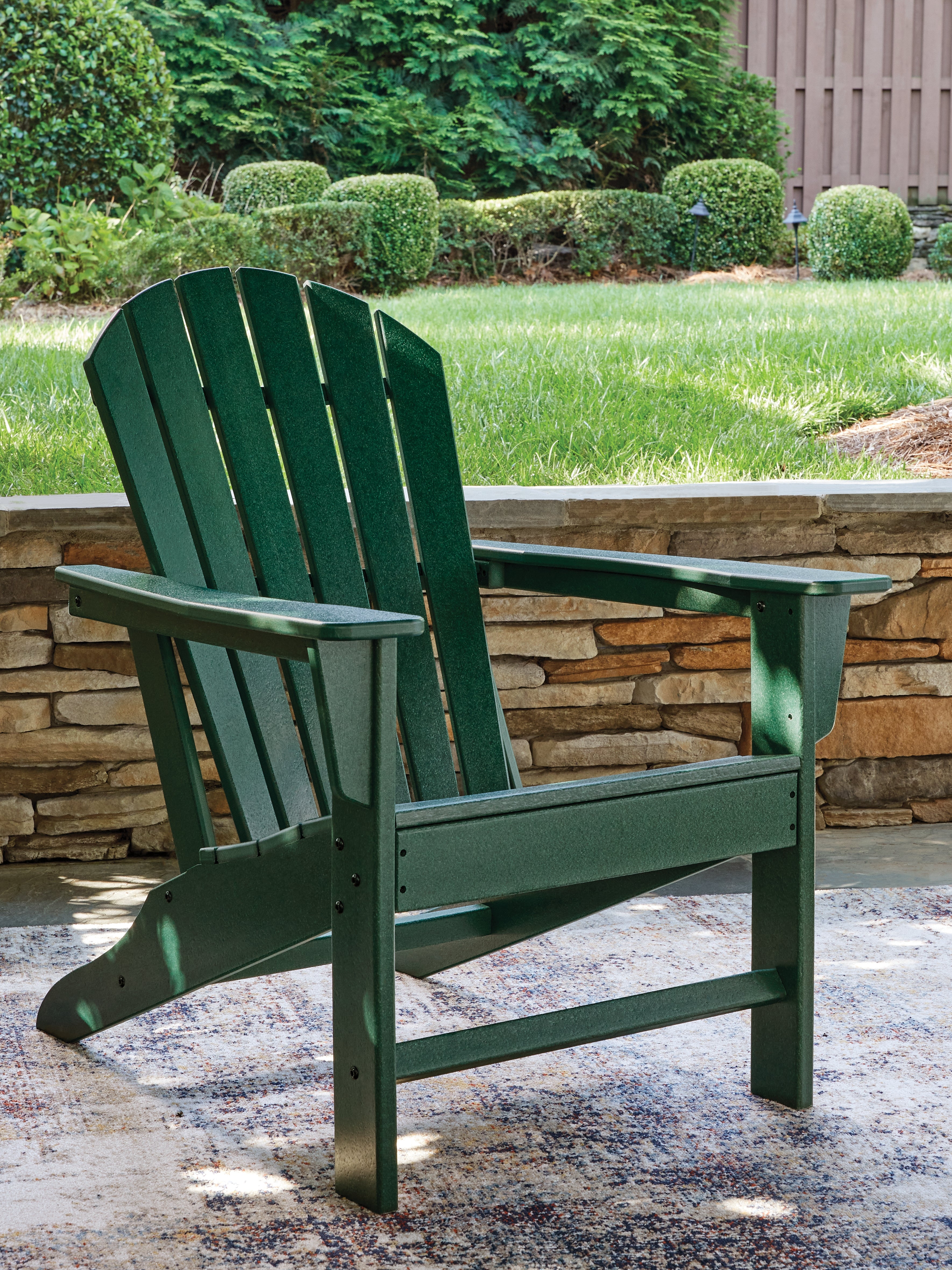 3 Brothers Decor - Ashley Furniture - Sundown Shores Outdoor - Adirondack Chair / Green - PCP007-898