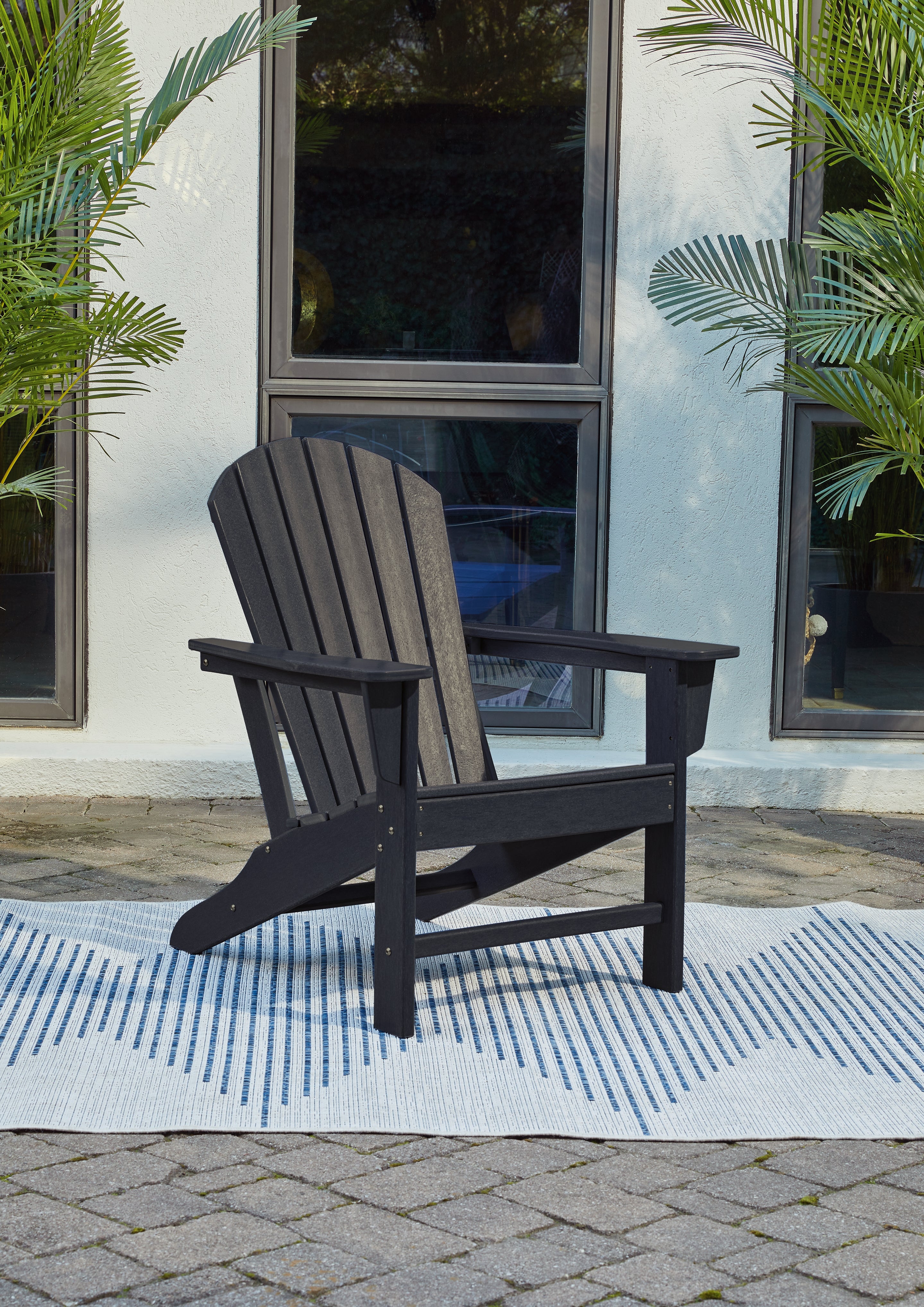 3 Brothers Decor - Ashley Furniture - Sundown Treasure Outdoor - Adirondack Chair / Black - P008-898