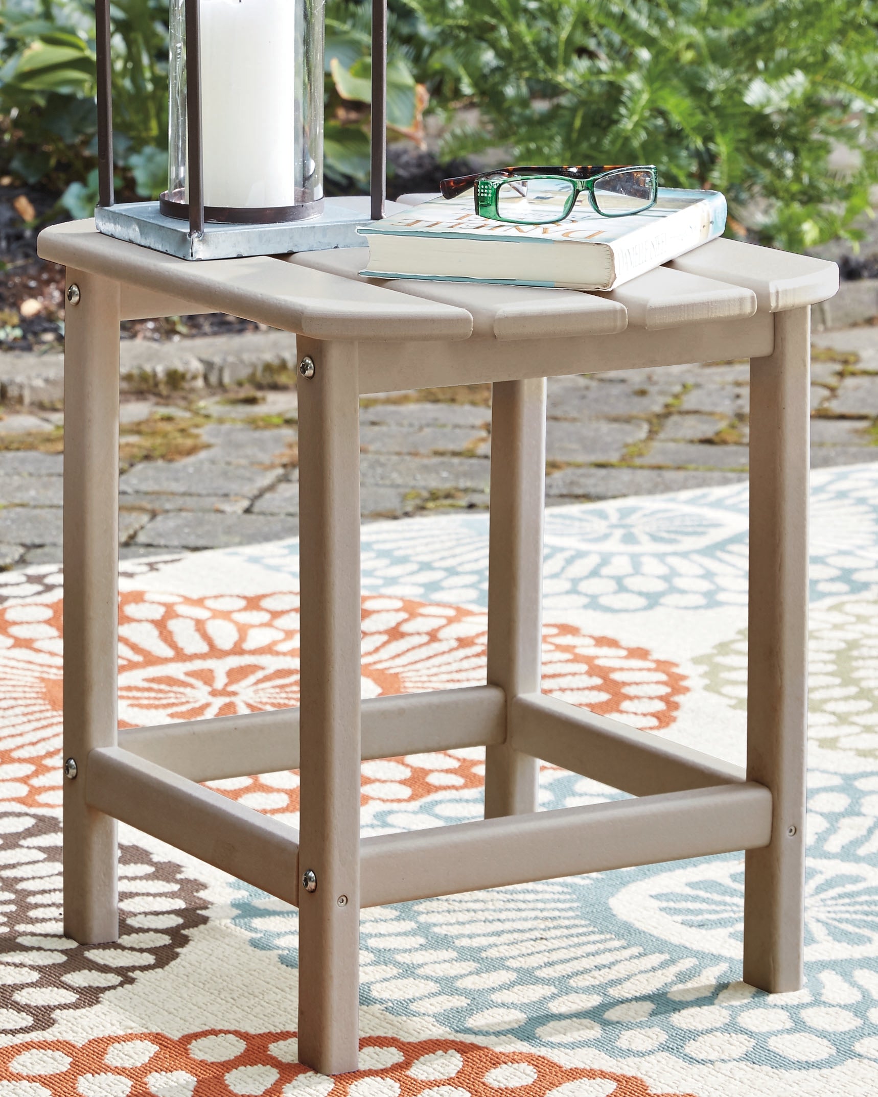 3 Brothers Decor - Ashley Furniture - Sundown Treasure Outdoor - Rectangular End Table / Driftwood - P014-703