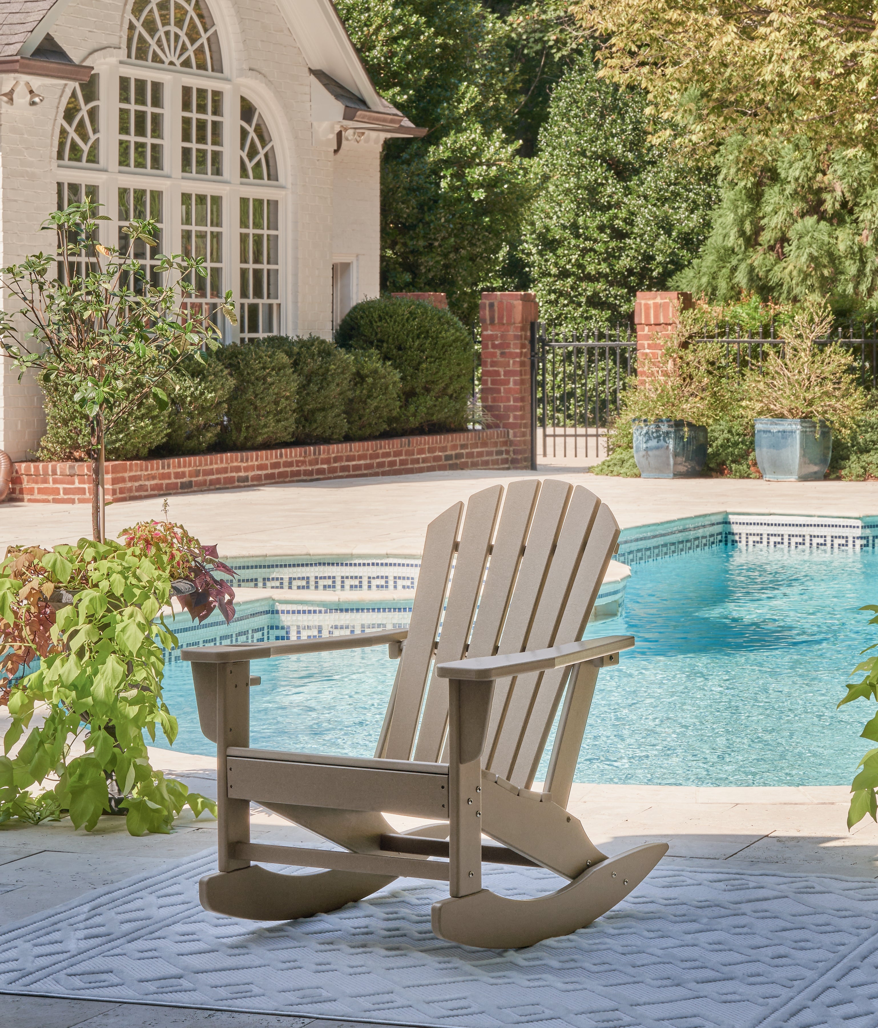 3 Brothers Decor - Ashley Furniture - Sundown Treasure Outdoor - Rocking Chair / Driftwood - P014-827