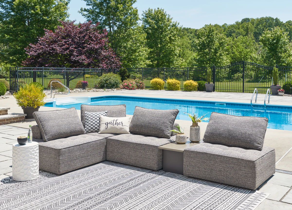 3 Brothers Decor - Ashley Furniture - Bree Zee Outdoor - 5-Piece Outdoor Sectional / Brown - P160P5