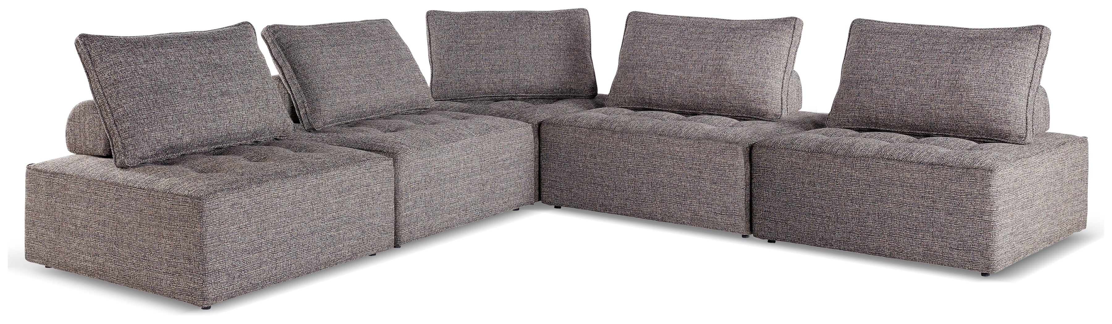 3 Brothers Decor - Ashley Furniture - Bree Zee Outdoor - 5-Piece Outdoor Modular Seating / Brown - P160P10