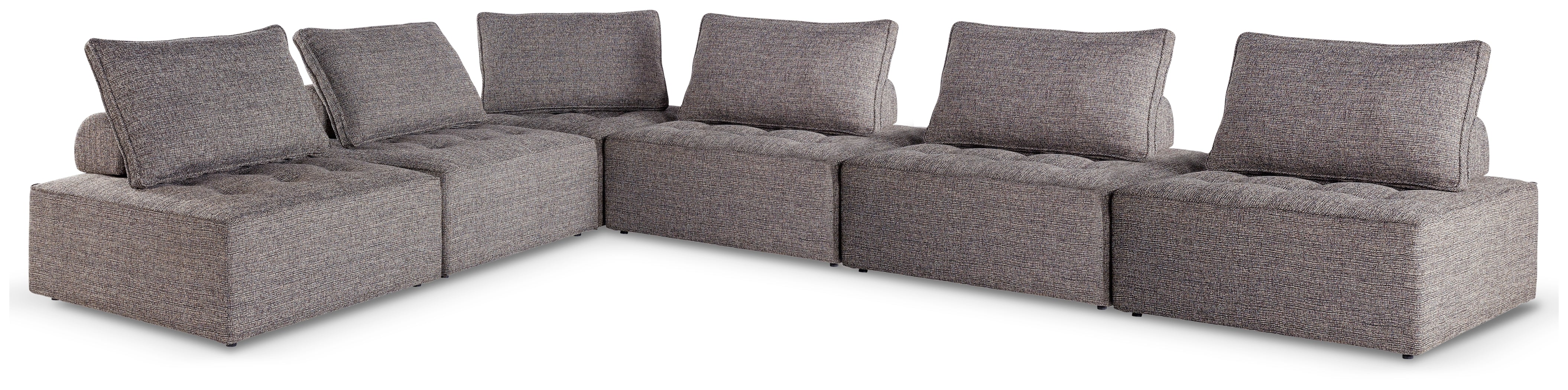 3 Brothers Decor - Ashley Furniture - Bree Zee Outdoor - 6-Piece Outdoor Modular Seating / Brown - P160P11