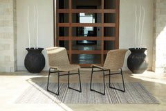 3 Brothers Decor - Ashley Furniture - Amaris Outdoor - Chair (Set of 2) / Brown/Black - P369-601