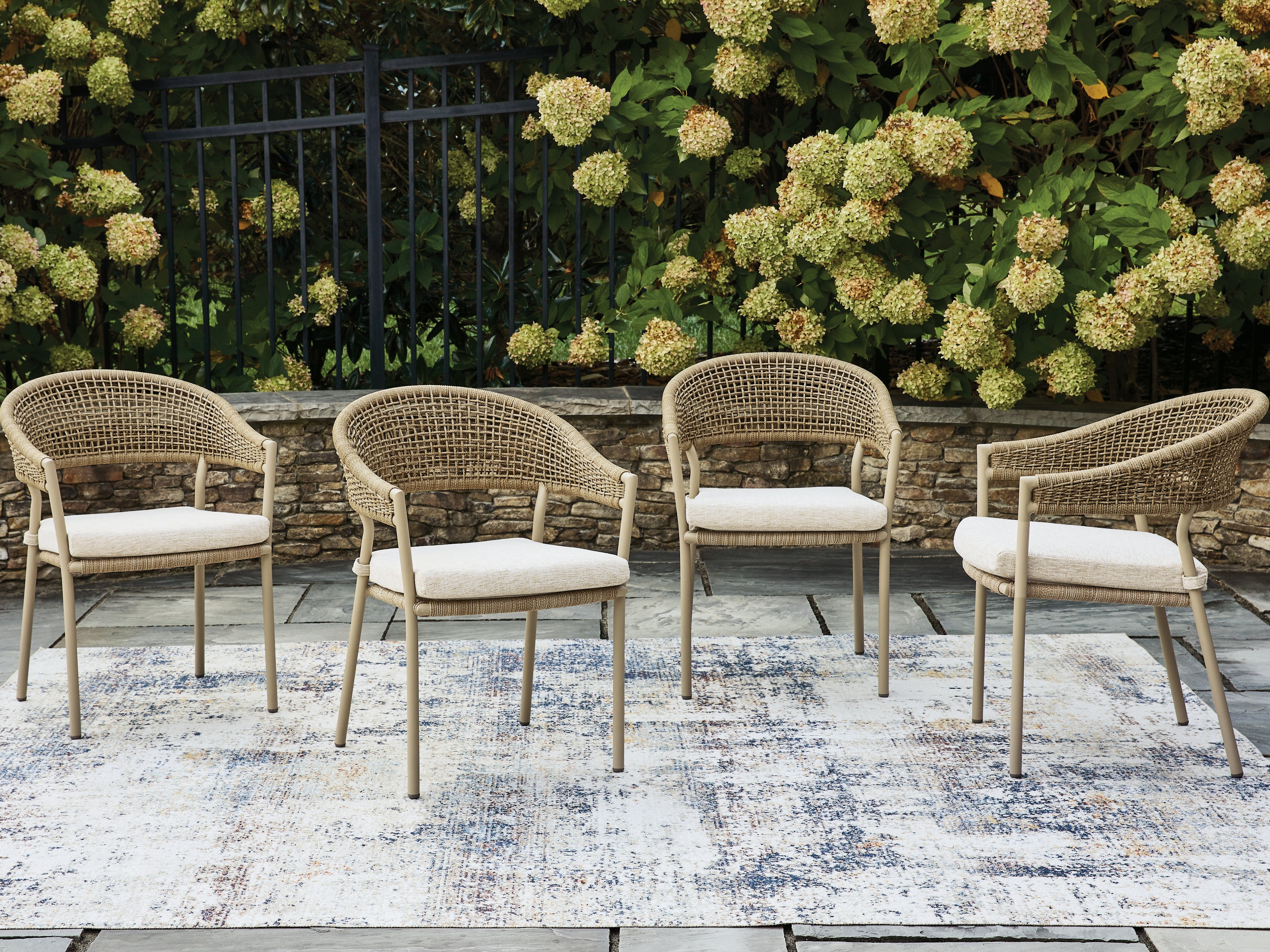 3 Brothers Decor - Ashley Furniture - Orchard Beach Outdoor - Arm Chair With Cushion (4/CN) - PCP373-601A