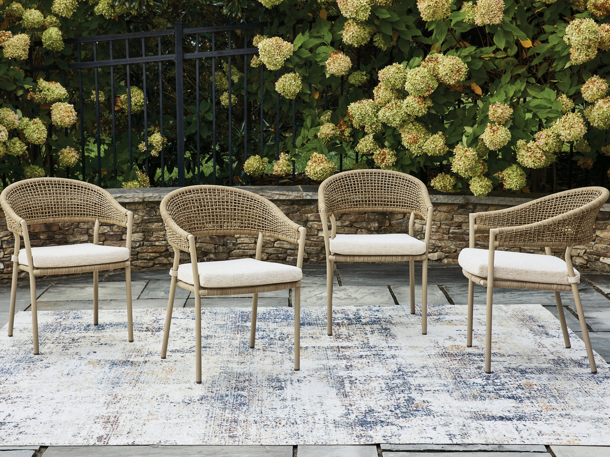 3 Brothers Decor - Ashley Furniture - Orchard Beach Outdoor - Arm Chair With Cushion (4/CN) - PCP373-601A