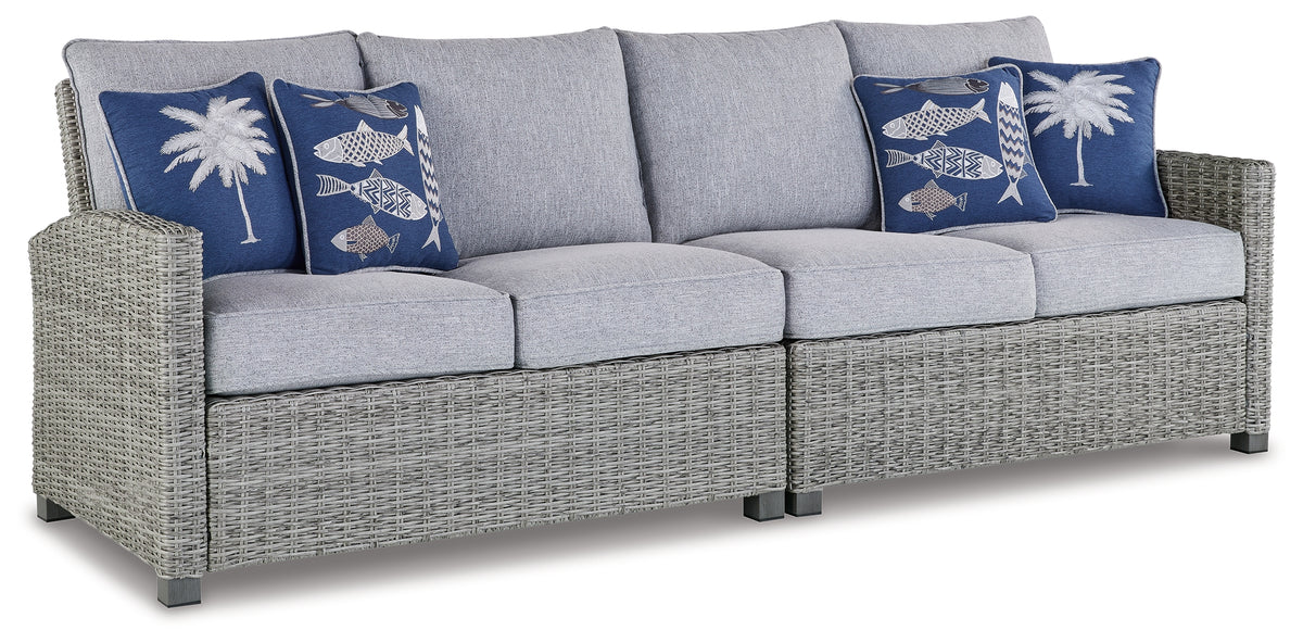 3 Brothers Decor - Ashley Furniture - Naples Beach Outdoor - RAF/LAF Loveseat w/CUSH (Set of 2) - P439-854