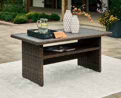 3 Brothers Decor - Ashley Furniture - Brook Ranch Outdoor - RECT Multi-Use Table / Brown - P465-625