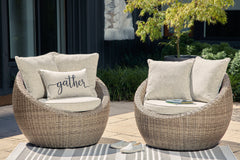 3 Brothers Decor - Ashley Furniture - Danson Outdoor - Swivel Lounge w/Cushion (Set of 2) / Beige - P505-821