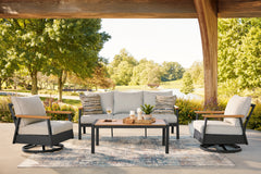 3 Brothers Decor - Ashley Furniture - Carmel Highlands Outdoor - Sofa/Chairs/Table Set (4/CN) - PCP513-081