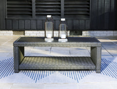 3 Brothers Decor - Ashley Furniture - Elite Park Outdoor - Rectangular Cocktail Table / Gray - P518-701