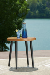 3 Brothers Decor - Ashley Furniture - Horizon Hall Outdoor - Round End Table / Two-tone Brown - P572-706