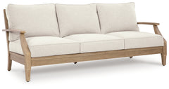 3 Brothers Decor - Ashley Furniture - Carter Hall Outdoor - Sofa with Cushion / Beige - P601-838