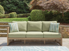 3 Brothers Decor - Ashley Furniture - Serena Shores Outdoor - Sofa with Cushion / Beige/Green - PCP604-838
