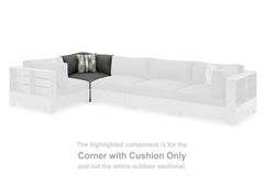 3 Brothers Decor - Ashley Furniture - Citrine Park Outdoor - Corner with Cushion (1/CN) / Brown/Charcoal - P660-877
