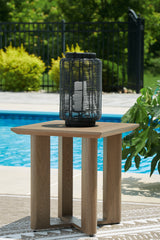 3 Brothers Decor - Ashley Furniture - Serene Bay Outdoor - Square End Table / Dark Brown - P671-702