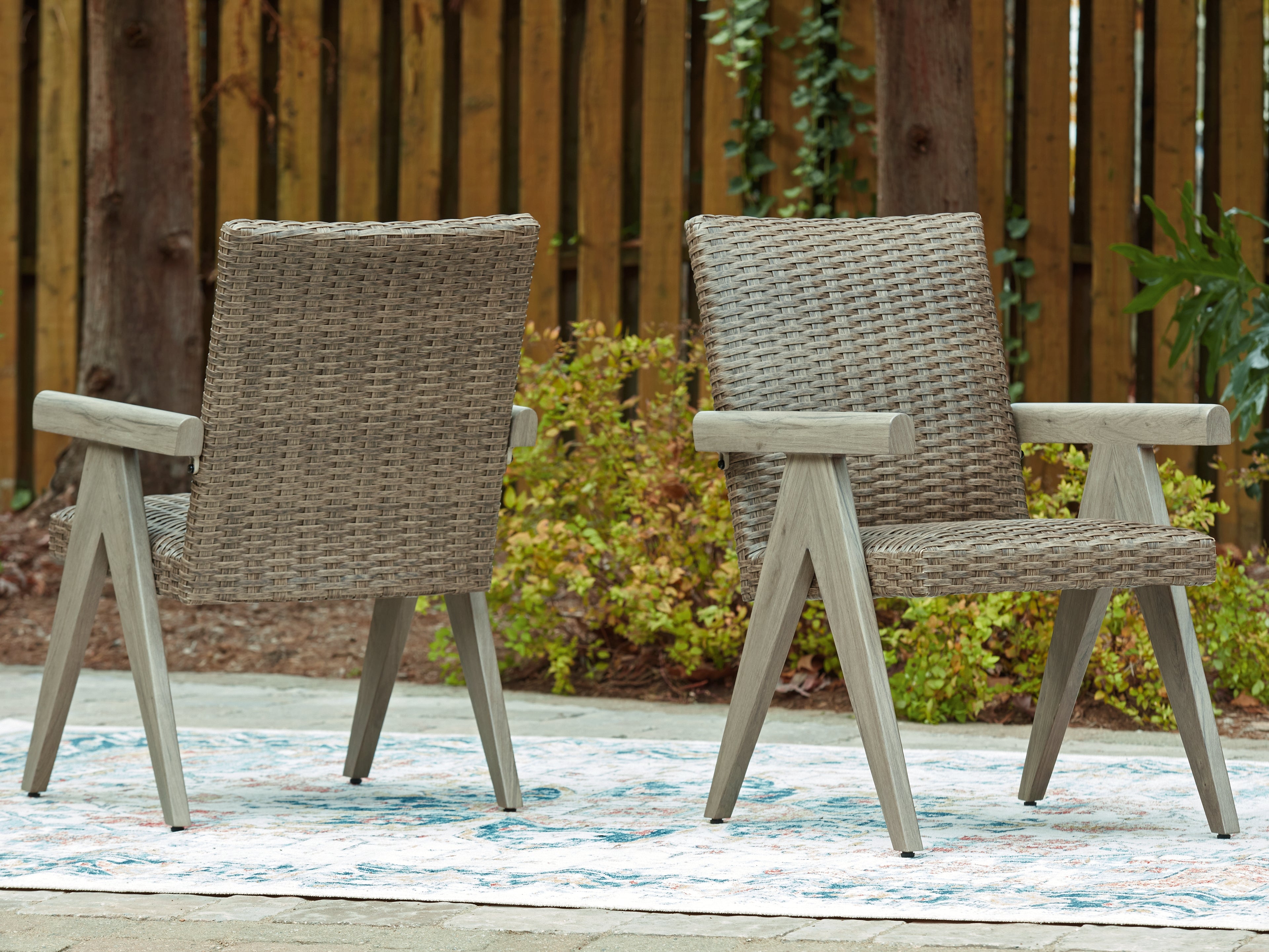 3 Brothers Decor - Ashley Furniture - Cliff Trails Outdoor - Arm Chair (Set of 2) / Beige - PCP690-601A