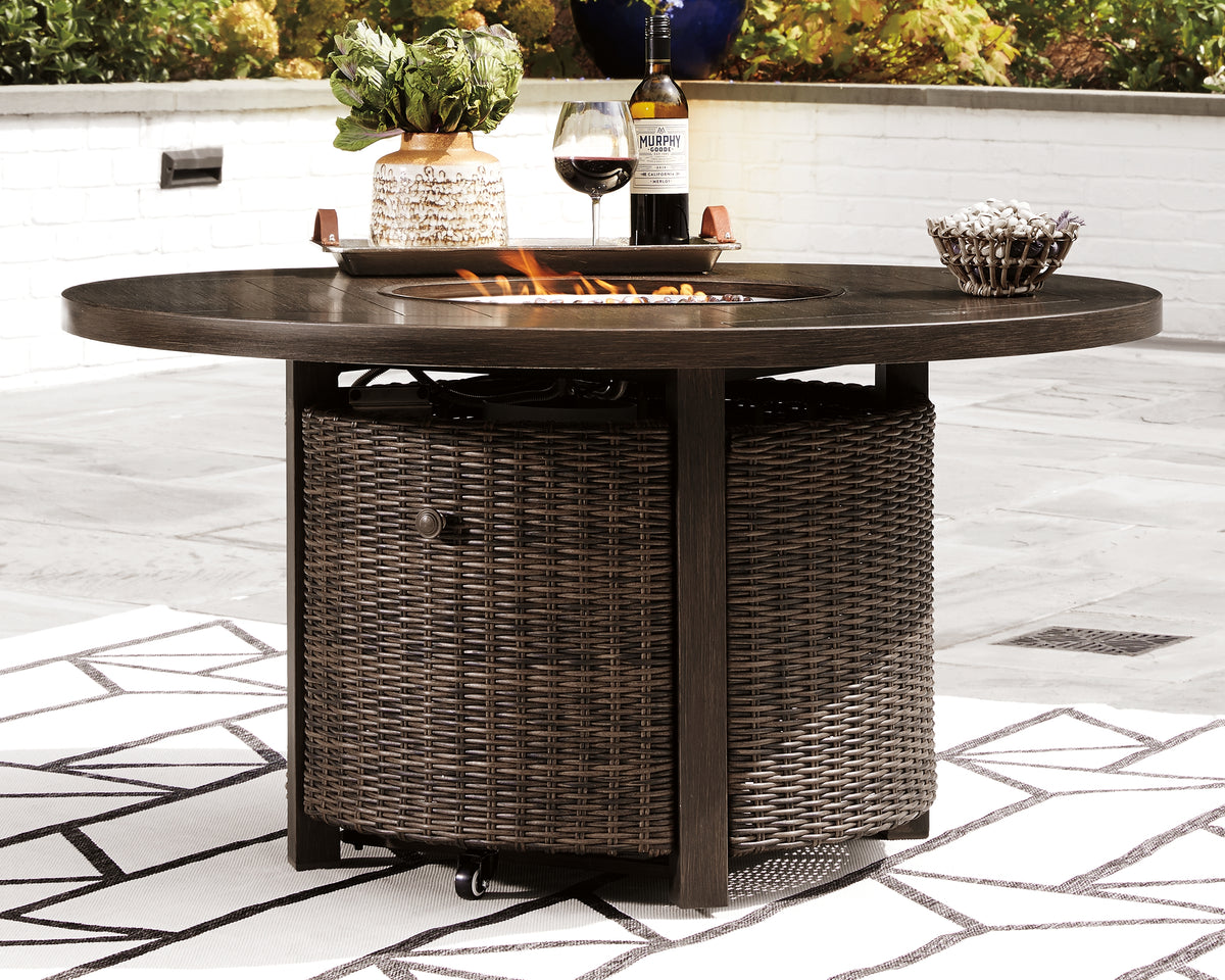 3 Brothers Decor - Ashley Furniture - Paradise Trail Outdoor - Round Fire Pit Table - P750-776