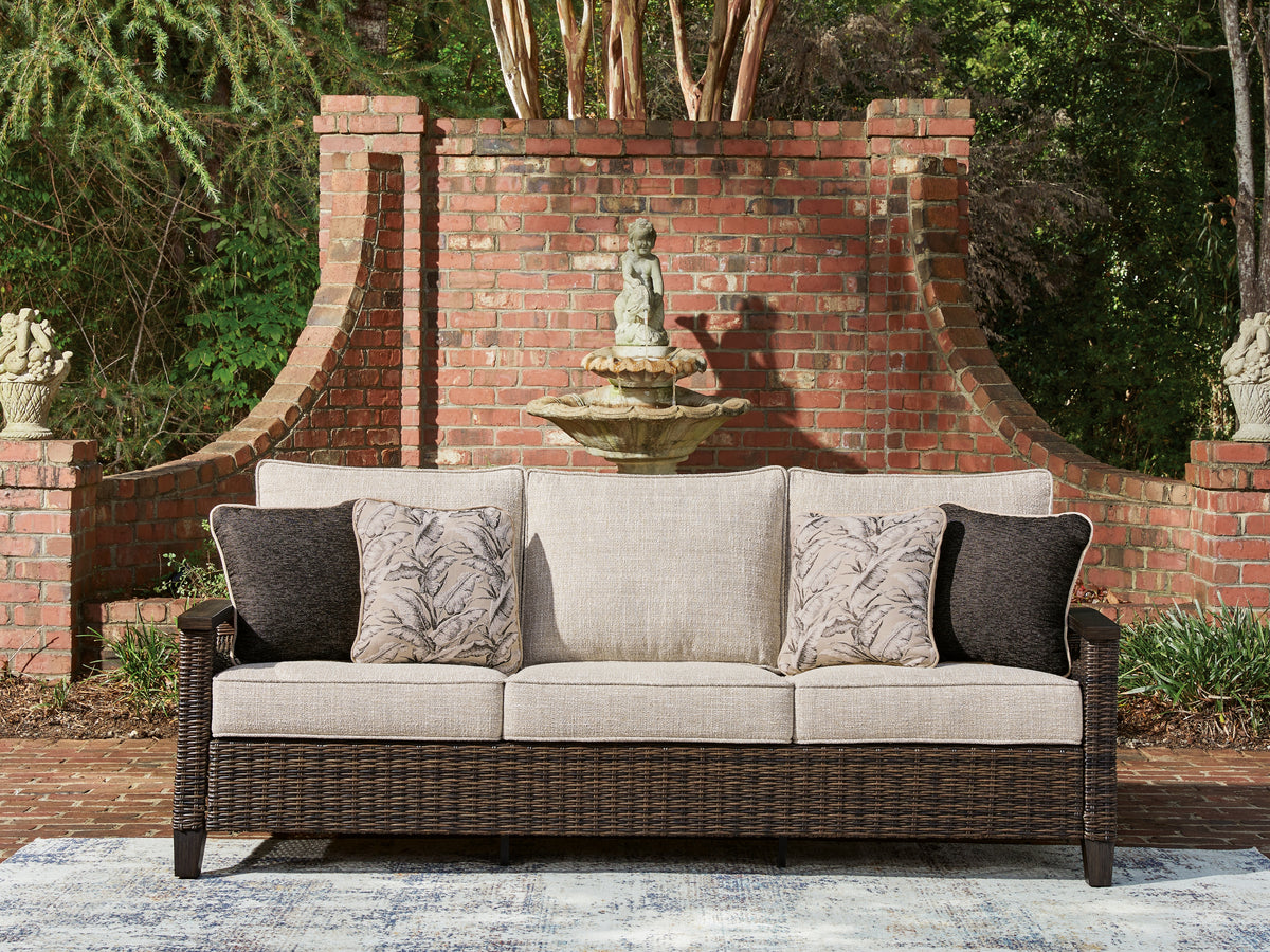 3 Brothers Decor - Ashley Furniture - Monterey Point Outdoor - Sofa with Cushion - PCP760-838