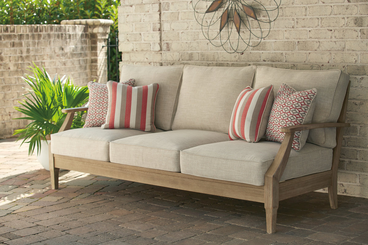 3 Brothers Decor - Ashley Furniture - Clare View Outdoor - Sofa with Cushion - P801-838