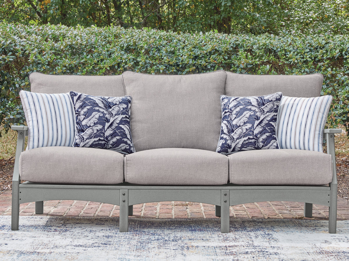 3 Brothers Decor - Ashley Furniture - Cove Beach Outdoor - Sofa with Cushion - PCP803-838