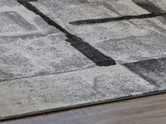 3 Brothers Decor - Ashley Furniture - Brycebourne Rug - 5'3" x 7'7" Rug / Black/Cream/Gray - R404982