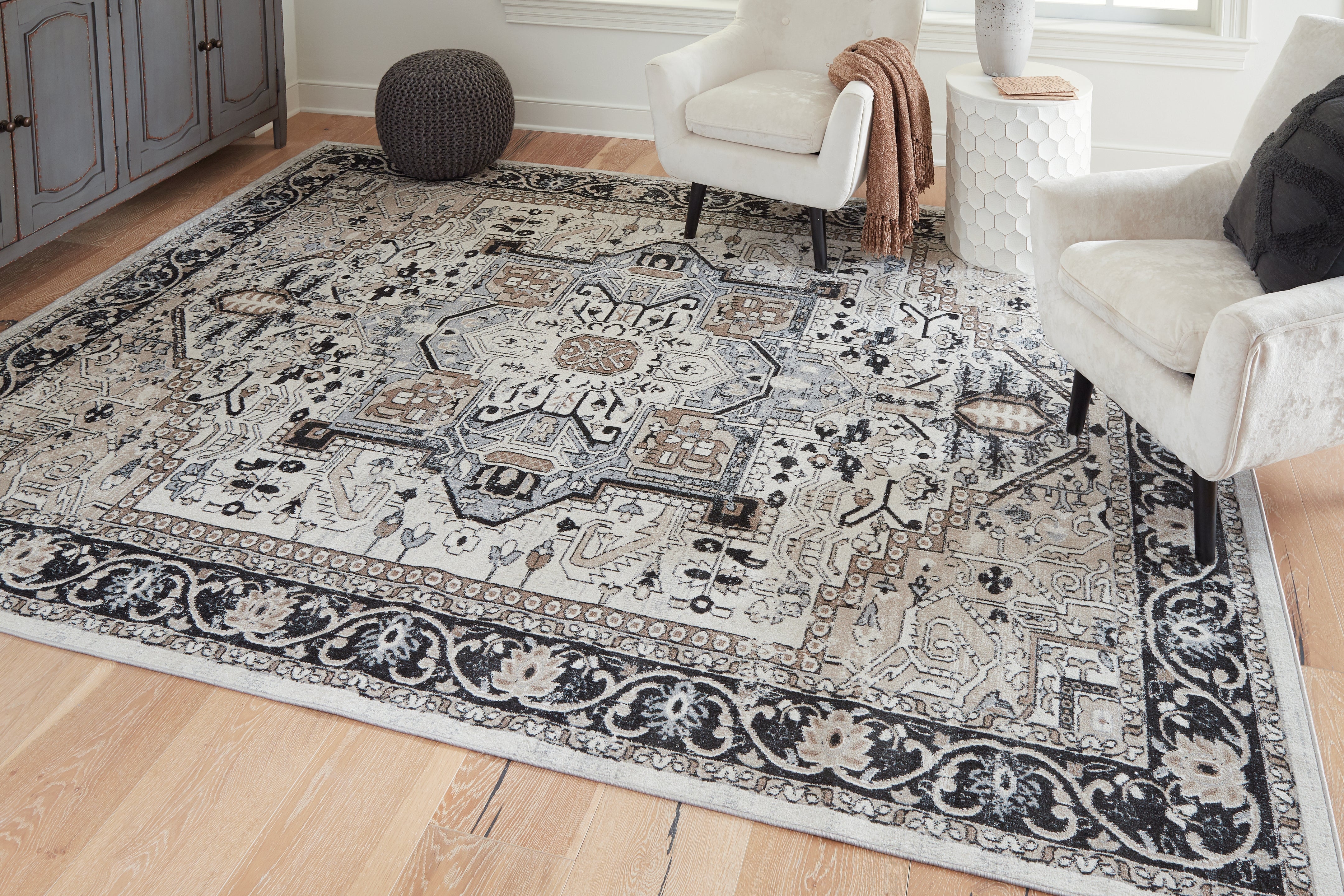 3 Brothers Decor - Ashley Furniture - Gregmoore Rug - 7'9" x 9'11" Washable Rug / Multi - R405821