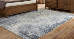3 Brothers Decor - Ashley Furniture - Langrich Rug - 5'3" x 7'3" Rug / Blue/Gray/Cream - R406132