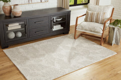 3 Brothers Decor - Ashley Furniture - Chadess Rug - 5' x 7' Rug / Linen/Taupe - R406362