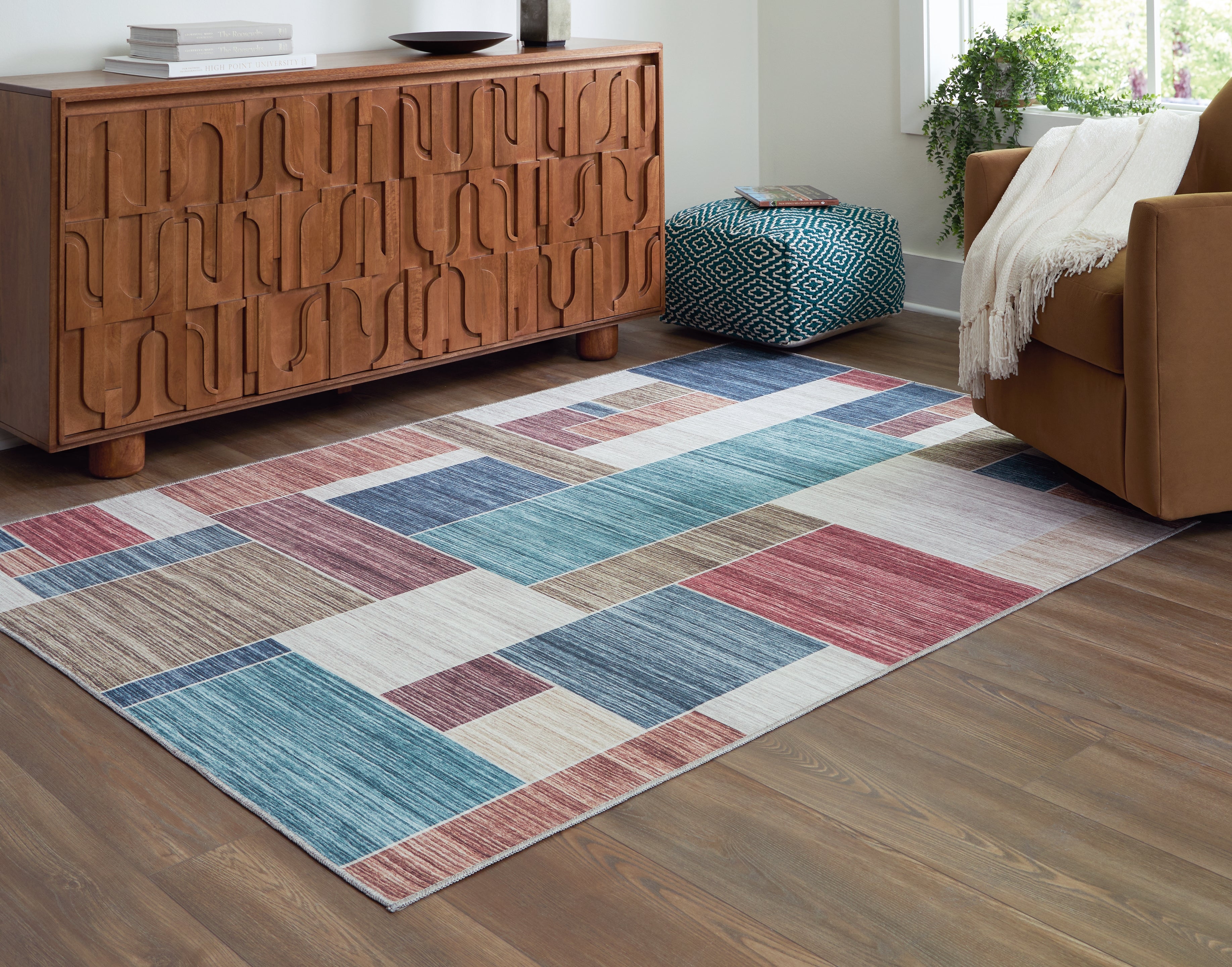 3 Brothers Decor - Ashley Furniture - Numore Rug - 8' x 9'11" Washable Rug / Multi - R406661