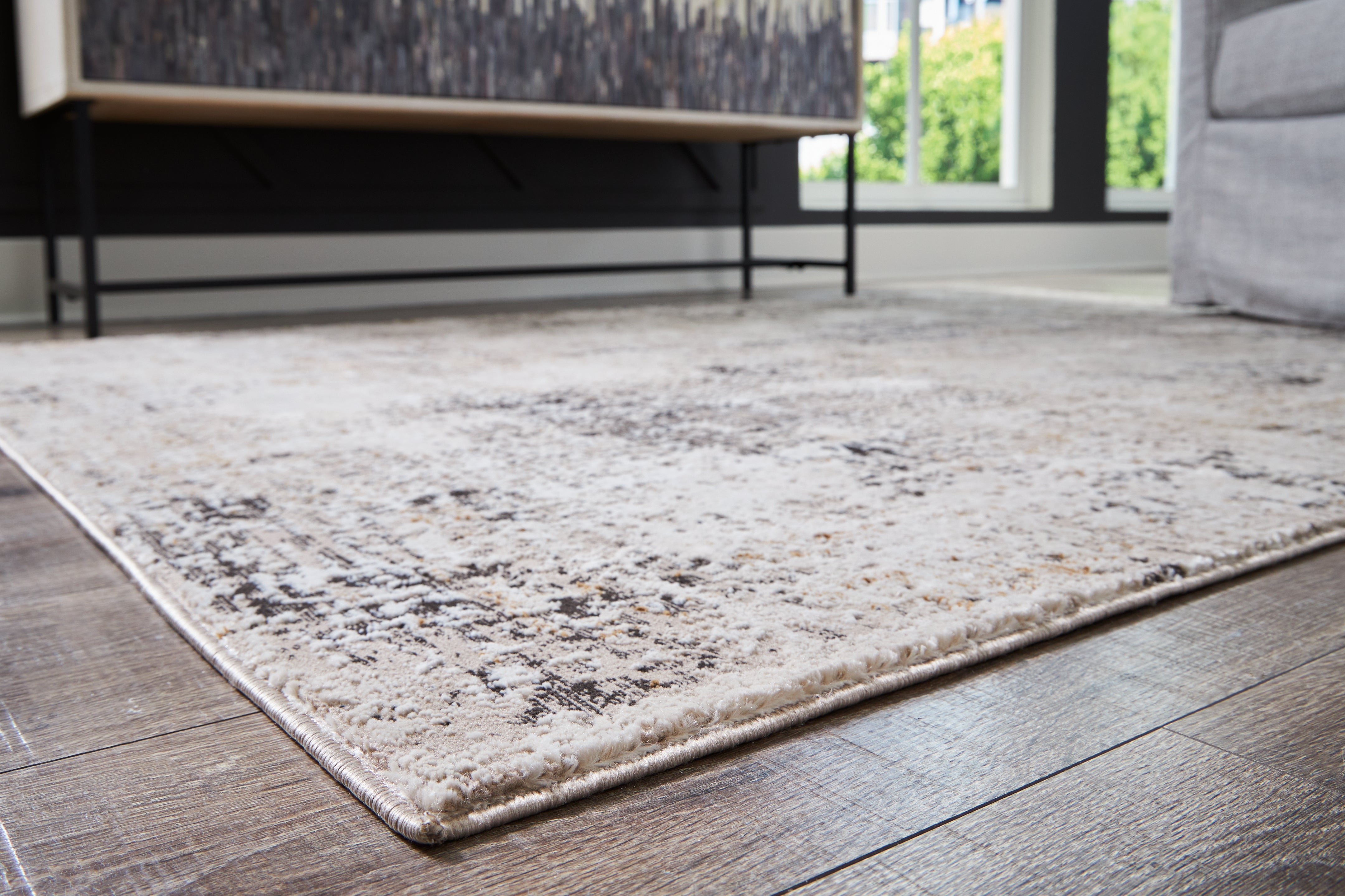 3 Brothers Decor - Ashley Furniture - Elaning Rug - 8' x 10' Rug / Black/Gray/Cream - R406701