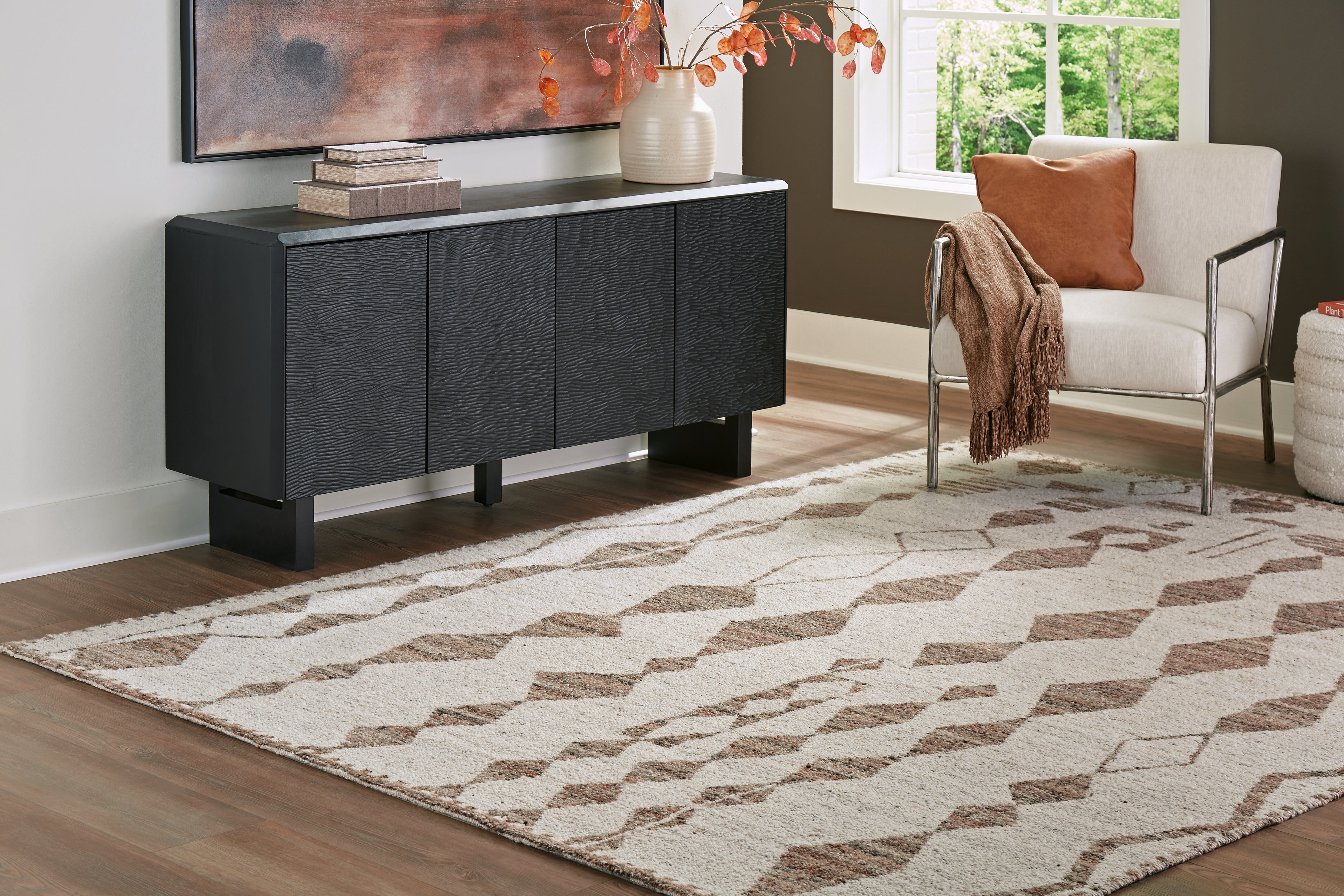 3 Brothers Decor - Ashley Furniture - Brettler Rug - 8' x 10' Rug / Beige/Brown - R406791