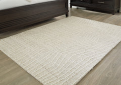 3 Brothers Decor - Ashley Furniture - Varahill Rug - 5' x 7' Rug / Gray/Ivory - R406932