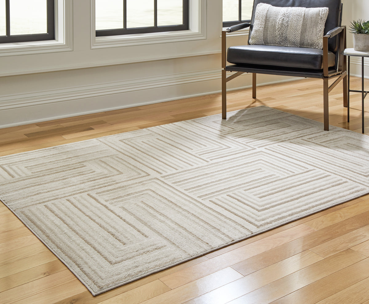 3 Brothers Decor - Ashley Furniture - Darmondard Rug - 8' x 10' Rug / Cream/Taupe - R406941