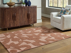 3 Brothers Decor - Ashley Furniture - Perrenton Rug - 5' x 7' Rug / Clay - R407202