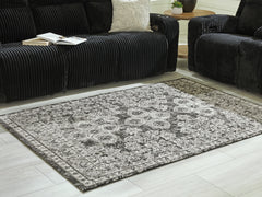 3 Brothers Decor - Ashley Furniture - Glennisman Rug - Large Rug / Black/Gray/Ivory - R407271