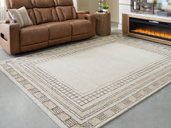 3 Brothers Decor - Ashley Furniture - Idaman Rug - Large Rug / Taupe/Brown - R407291