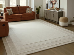 3 Brothers Decor - Ashley Furniture - Teelgan Rug - Extra Large Rug / Ivory/Tan - R407310