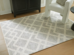 3 Brothers Decor - Ashley Furniture - Unawick Rug - Medium Rug / Gray/Ivory - R407332